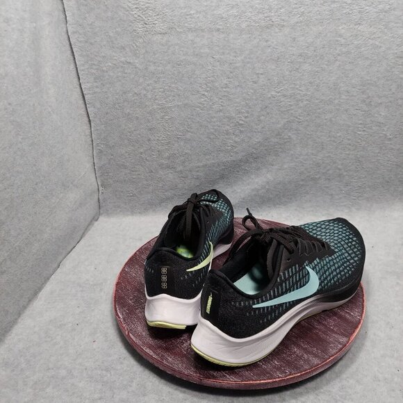 Nike Zoom Air Pegasus 37 Run Shoes Womens 9 1/2 Black Blue - Picture 4 of 9